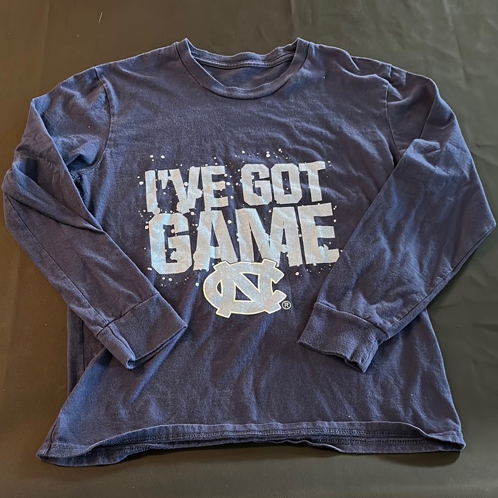 Fanatics North Carolina Team Blue Long Sleeve Tee with Vintage Graphic